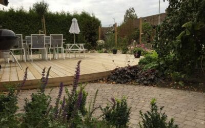 Mysigt runt trädäck i Lomma