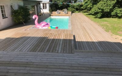 Terass med dolda skruvar