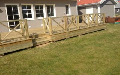 Uteplats med räcke i Malmö